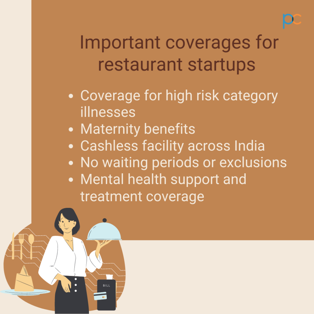 What is covered in group insurance for restaurant startups