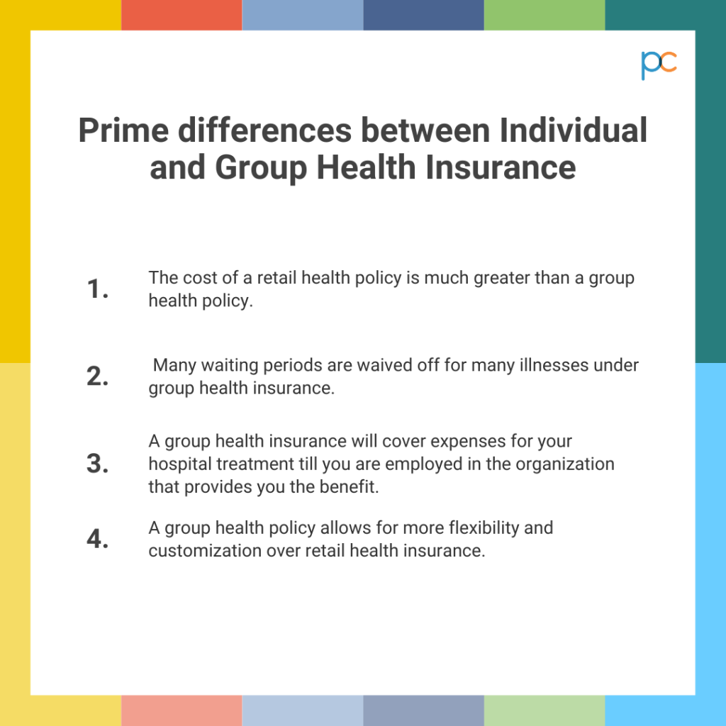 Difference between individual and group health insurance