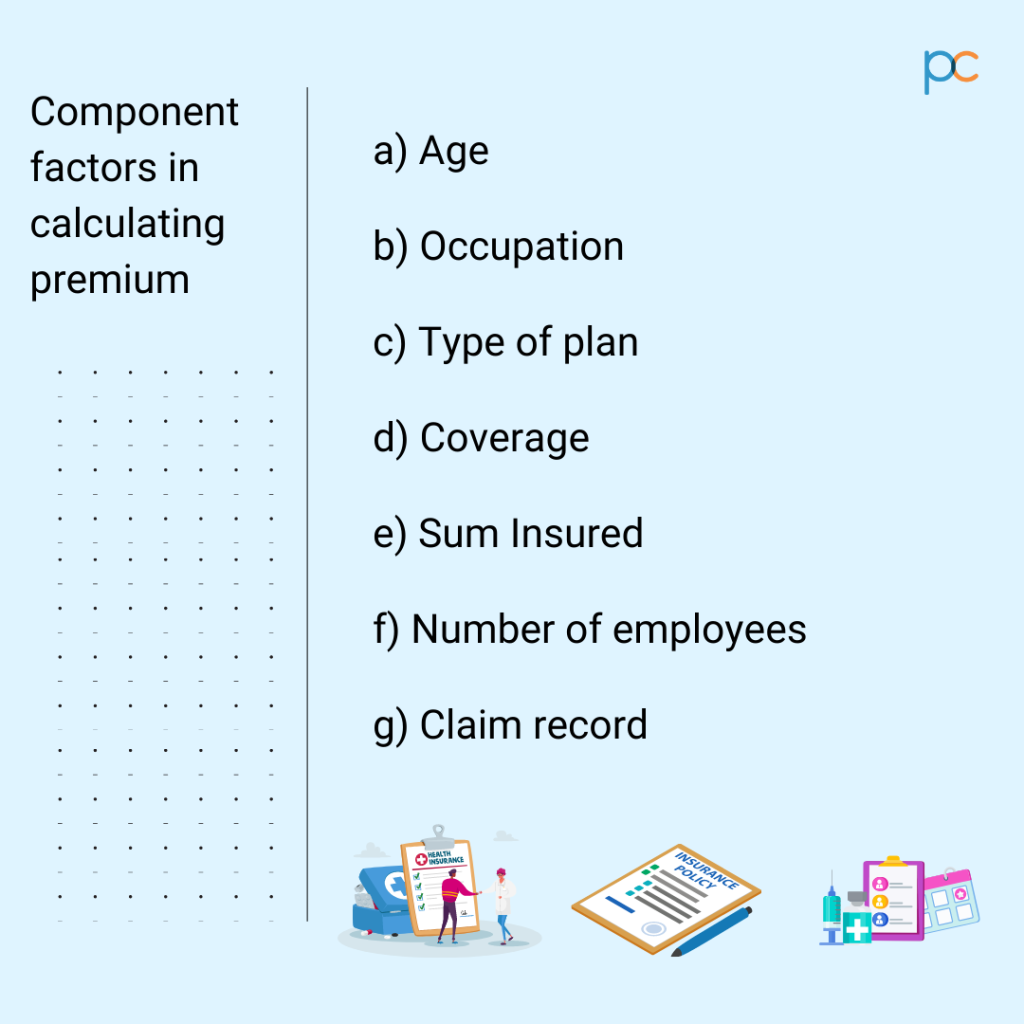 Component factors in calculating premium