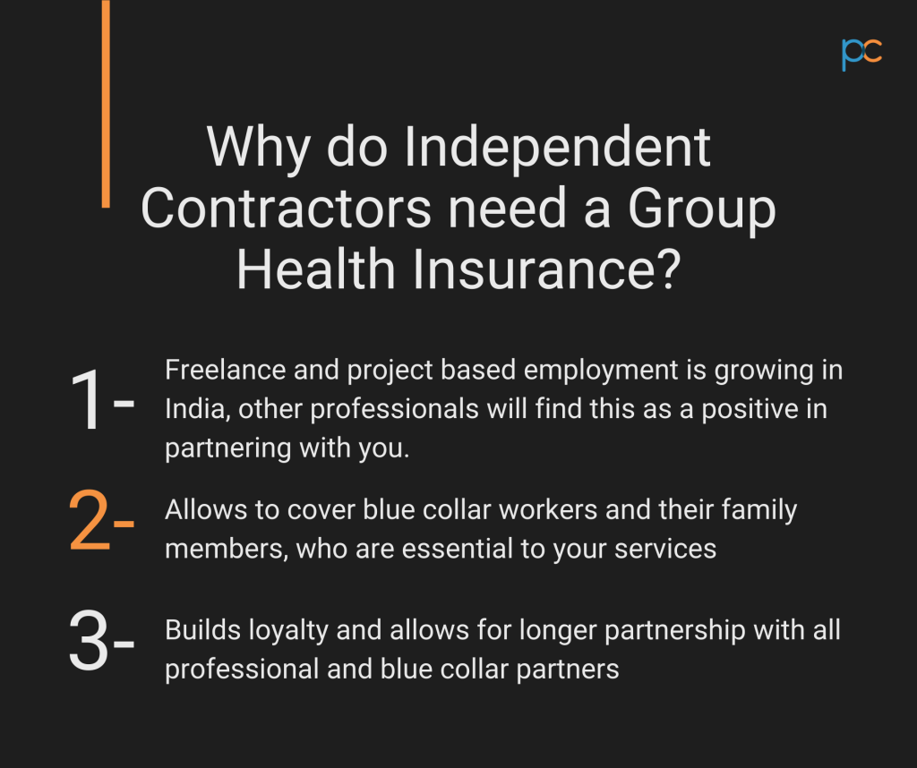 How can Independent contractors benefit from having a Group Health Policy