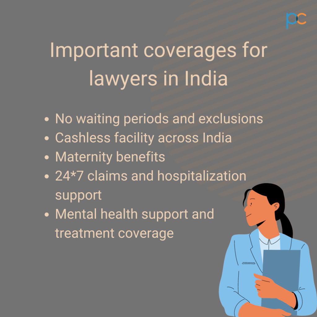 What is covered in group insurance for lawyers in India?